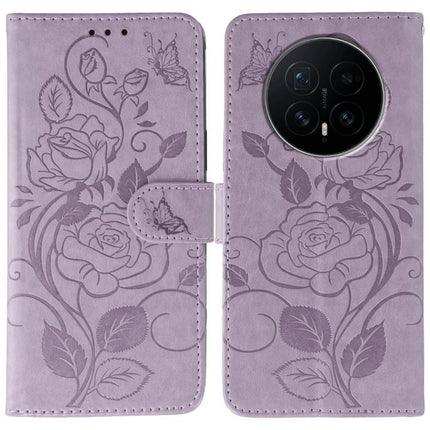 Rose Butterfly Embossed Leather Phone Case, For Honor Magic8 Pro, For Honor Magic8, For Honor X7d 5G, For Honor X5c Plus