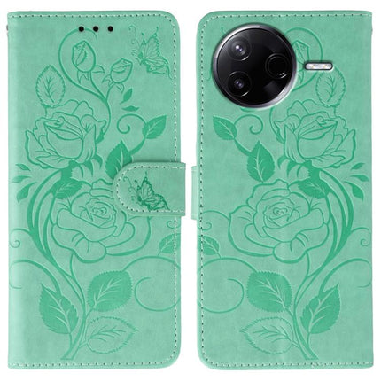 Rose Butterfly Embossed Leather Phone Case, For Redmi Turbo 4 Pro 5G / Poco F7, For Xiaomi Poco F7 Ultra / Redmi K80 Pro, For Xiaomi Poco F7 Pro / Redmi K80, For Xiaomi Poco C75 4G / Poco M7