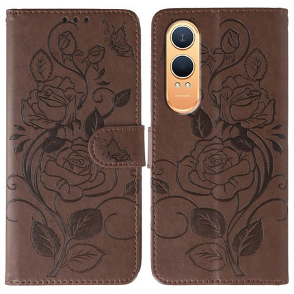 Rose Butterfly Embossed Leather Phone Case, For OnePlus Nord CE4 Lite Global, For OnePlus 12, For OnePlus Nord 3 5G / Ace 2V