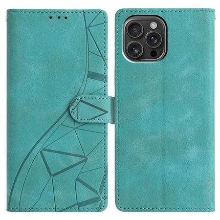 Triangles Embossed Leather Phone Case, For iPhone 17, For iPhone Air, For iPhone 17e / 16e, For iPhone 16 Pro Max