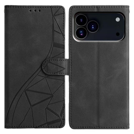 Triangles Embossed Leather Phone Case, For iPhone 18 Pro, For iPhone 18 Pro Max, For iPhone 17 Pro Max, For iPhone 17 Pro