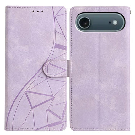 Triangles Embossed Leather Phone Case, For iPhone 17, For iPhone Air, For iPhone 17e / 16e, For iPhone 16 Pro Max