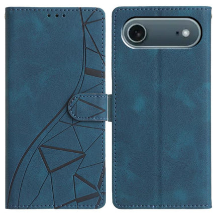 Triangles Embossed Leather Phone Case, For iPhone 17, For iPhone Air, For iPhone 17e / 16e, For iPhone 16 Pro Max