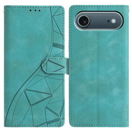 Triangles Embossed Leather Phone Case, For iPhone 17, For iPhone Air, For iPhone 17e / 16e, For iPhone 16 Pro Max