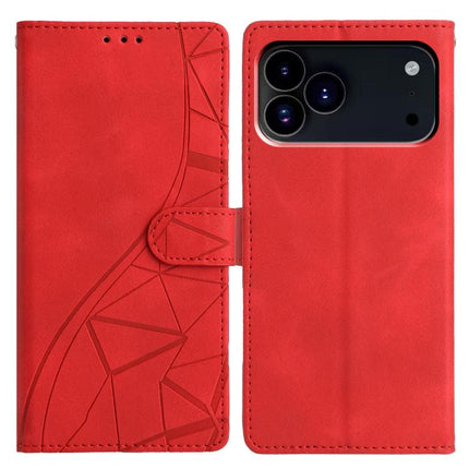 Triangles Embossed Leather Phone Case, For iPhone 18 Pro, For iPhone 18 Pro Max, For iPhone 17 Pro Max, For iPhone 17 Pro