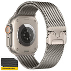 For Apple Watch 46mm / 49mm / 45mm / 44mm Fine Mesh / Titanium Color