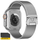 For Apple Watch 46mm / 49mm / 45mm / 44mm Fine Mesh / Silver