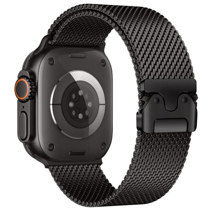 xDfind Umbrella Buckle Fine Mesh Milanese Stainless Steel Watch Band, For Apple Watch 46mm / 49mm / 45mm / 44mm Fine Mesh, For Apple Watch 42mm / 41mm / 40mm / 38mm Fine Mesh