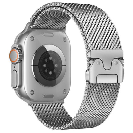 xDfind Umbrella Buckle Fine Mesh Milanese Stainless Steel Watch Band, For Apple Watch 46mm / 49mm / 45mm / 44mm Fine Mesh, For Apple Watch 42mm / 41mm / 40mm / 38mm Fine Mesh