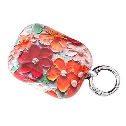 Oil Painting TPU Water Sticker Earphone Case, For AirPods 4, For AirPods Pro 2 / Pro, For AirPods 3, For AirPods 1 / 2