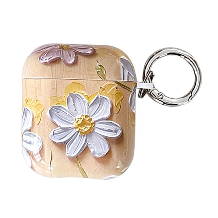 Oil Painting TPU Water Sticker Earphone Case, For AirPods 4, For AirPods Pro 2 / Pro, For AirPods 3, For AirPods 1 / 2