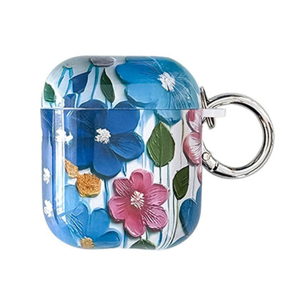 Oil Painting TPU Water Sticker Earphone Case, For AirPods 4, For AirPods Pro 2 / Pro, For AirPods 3, For AirPods 1 / 2