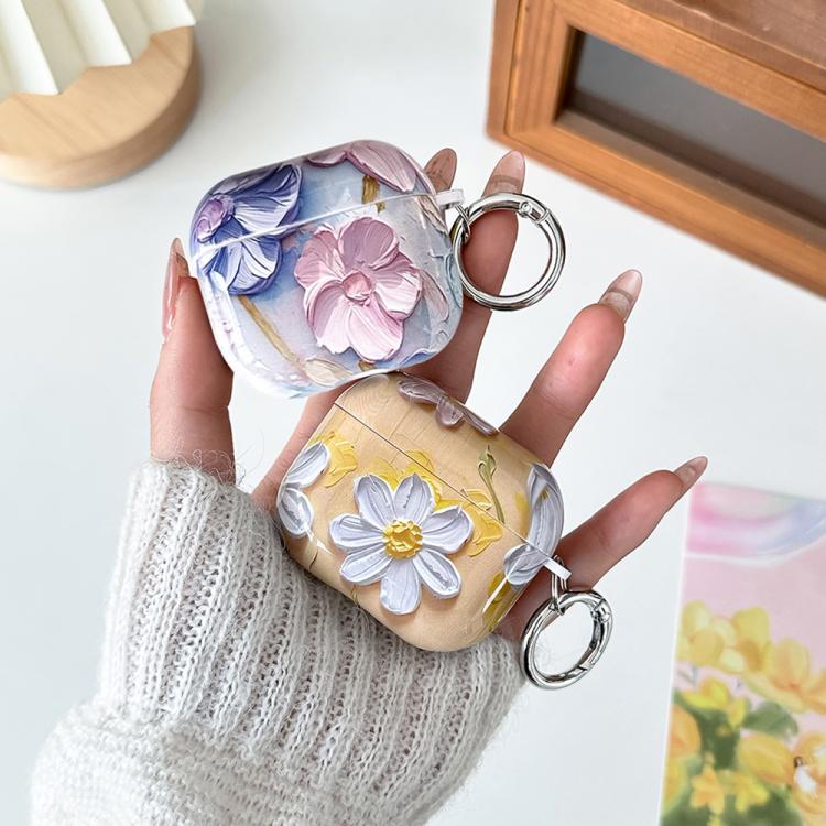Oil Painting TPU Water Sticker Earphone Case, For AirPods 4, For AirPods Pro 2 / Pro, For AirPods 3, For AirPods 1 / 2