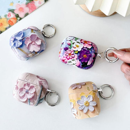 Oil Painting TPU Water Sticker Earphone Case, For AirPods 4, For AirPods Pro 2 / Pro, For AirPods 3, For AirPods 1 / 2