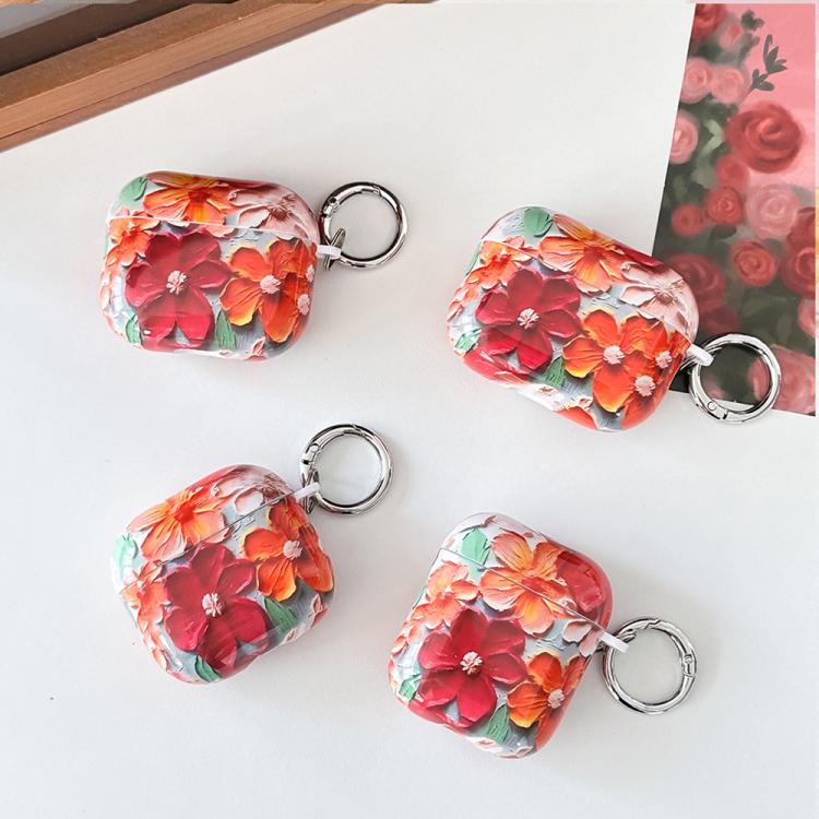 Oil Painting TPU Water Sticker Earphone Case, For AirPods 4, For AirPods Pro 2 / Pro, For AirPods 3, For AirPods 1 / 2
