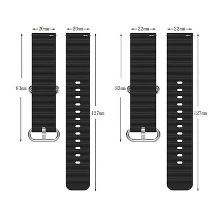 xDfind Ocean Style Silicone Solid Color Watch Band, 20mm, 22mm