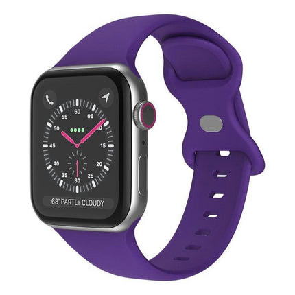 xDfind Butterfly Buckle Silicone Watch Band, For Apple Watch 46mm / 49mm / 45mm / 44mm, For Apple Watch 42mm / 41mm / 40mm / 38mm