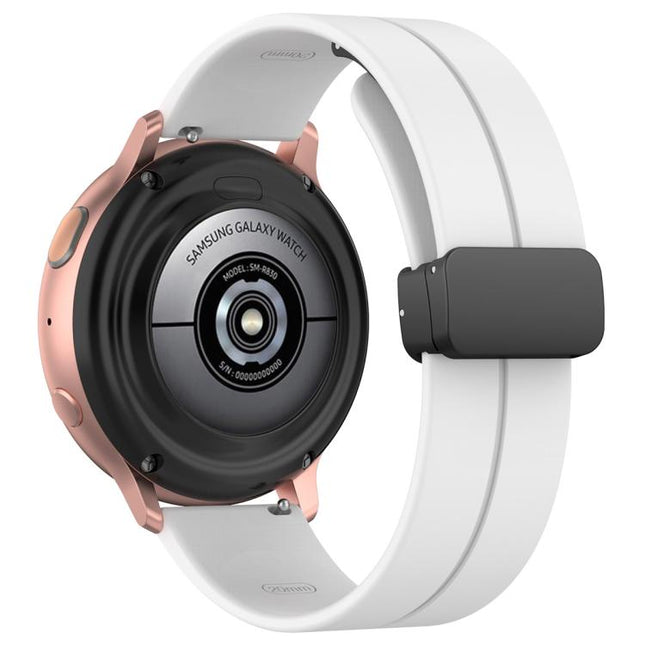 xDfind  Flat Head Groove Folding Black Buckle Silicone Watch Band