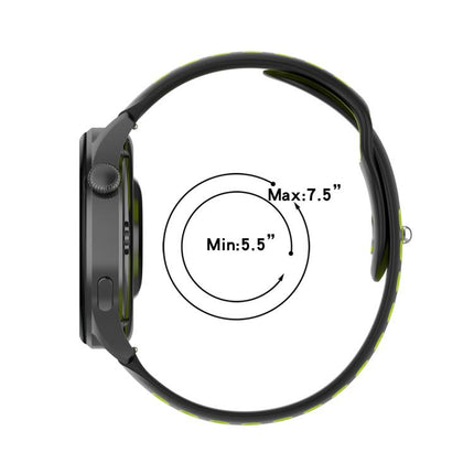xDfind Two-color Silicone Watch Band, 20mm, 22mm