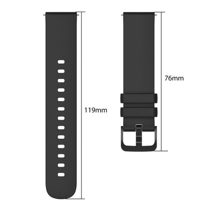 xDfind Flat Pure Color Silicone Watch Band, 20mm, 22mm