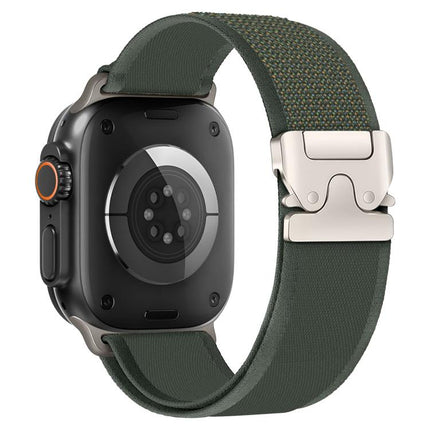 xDfind Titanium Buckle Snap Button Loop Nylon Watch Band, For Apple Watch 46mm / 49mm / 45mm / 44mm, For Apple Watch 42mm / 41mm / 40mm / 38mm