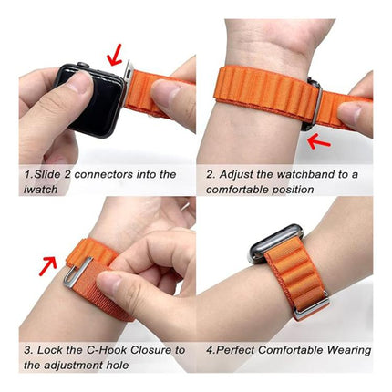 xDfind Aline Nylon Loop Watch Band, For Apple Watch 46mm / 49mm / 45mm / 44mm, For Apple Watch 42mm / 41mm / 40mm / 38mm