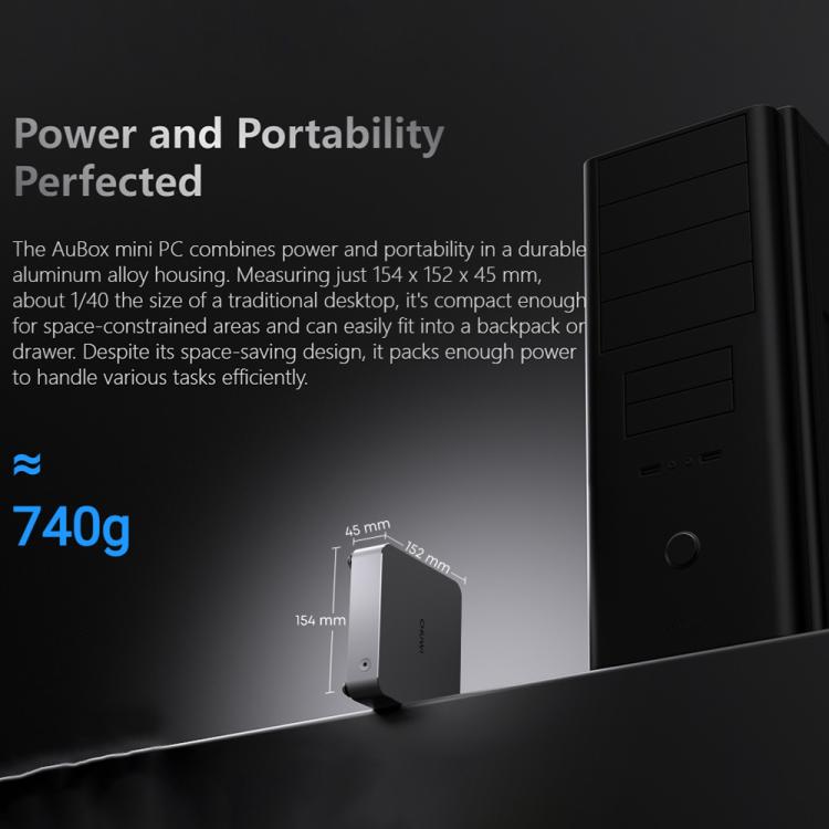 CHUWI AUBox R7-8745 Windows 11 Mini PC, AMD Ryzen 7 8745HS Processor, R7-8745, 16GB+1TB, 32GB+1TB