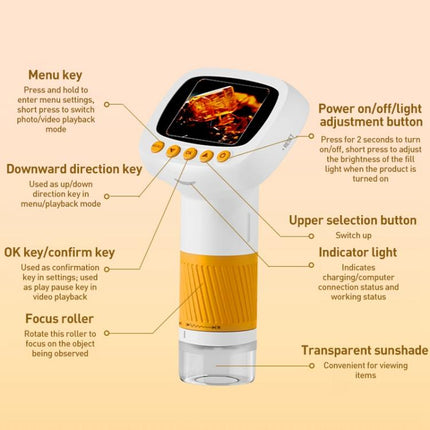 CM5 2.0 inch Screen HD Digital Electron Microscope
