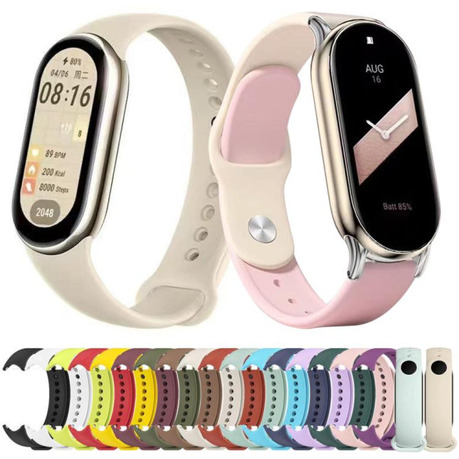 xDfind Metal Buckle Solid Color Silicone Watch Band