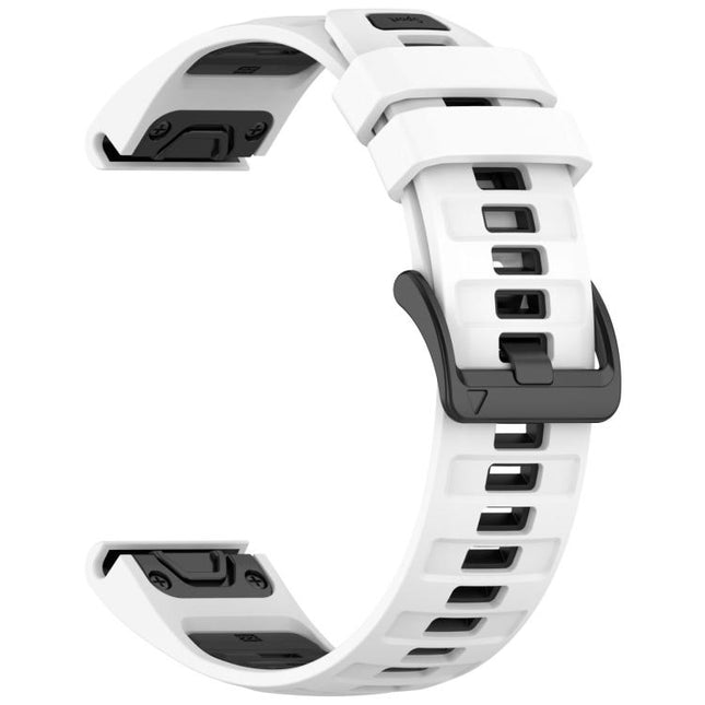 xDfind Dual Color Quick Release Steel Buckle Silicone Watch Band, For Garmin 26mm, For Garmin 22mm