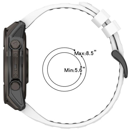 xDfind Dual Color Quick Release Steel Buckle Silicone Watch Band, For Garmin 26mm, For Garmin 22mm