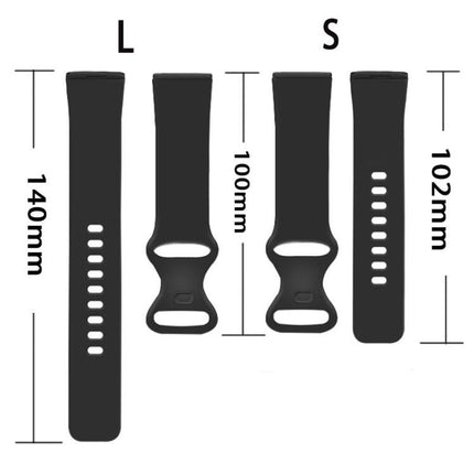 For Fitbit Versa 4 / Versa 3 / Sense2 / Sense xDfind Silicone Watch Band, S