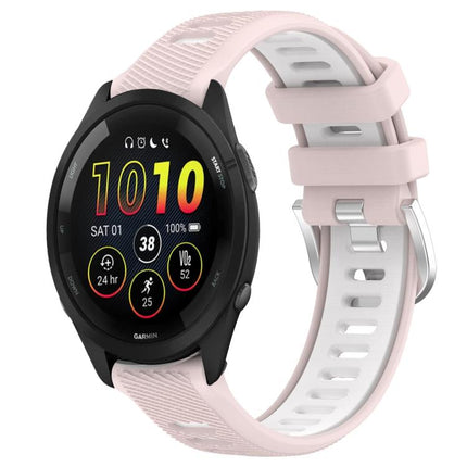 xDfind Sports Two-Color Steel Buckle Silicone Watch Band, For Garmin 22mm, For Garmin 18mm