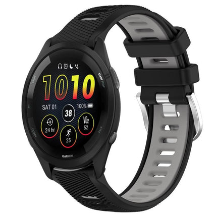 xDfind Sports Two-Color Steel Buckle Silicone Watch Band, For Garmin 22mm, For Garmin 18mm