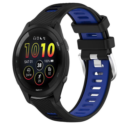 xDfind Sports Two-Color Steel Buckle Silicone Watch Band, For Garmin 22mm, For Garmin 18mm