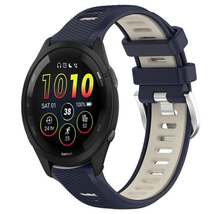 xDfind Sports Two-Color Steel Buckle Silicone Watch Band, For Garmin 22mm, For Garmin 18mm