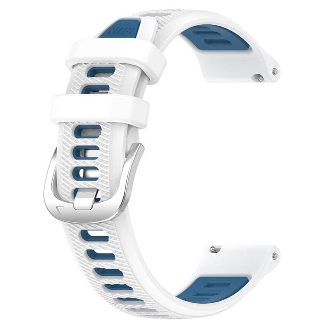 xDfind Sports Two-Color Steel Buckle Silicone Watch Band, For Garmin 20mm