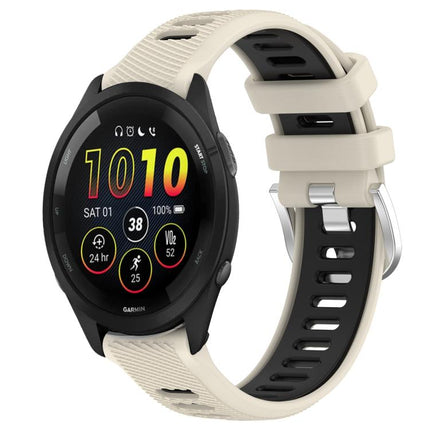 xDfind Sports Two-Color Steel Buckle Silicone Watch Band, For Garmin 20mm