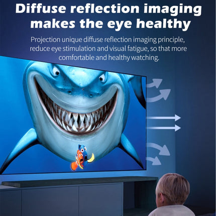 Proyector multimedia portátil para juegos domésticos LED T300 25ANSI, enchufe estadounidense