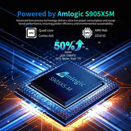 X96 M200 YB951 Android 14.0 Smart TV Box, Amlogic S905X5M Quad-core ARM Cortex A55