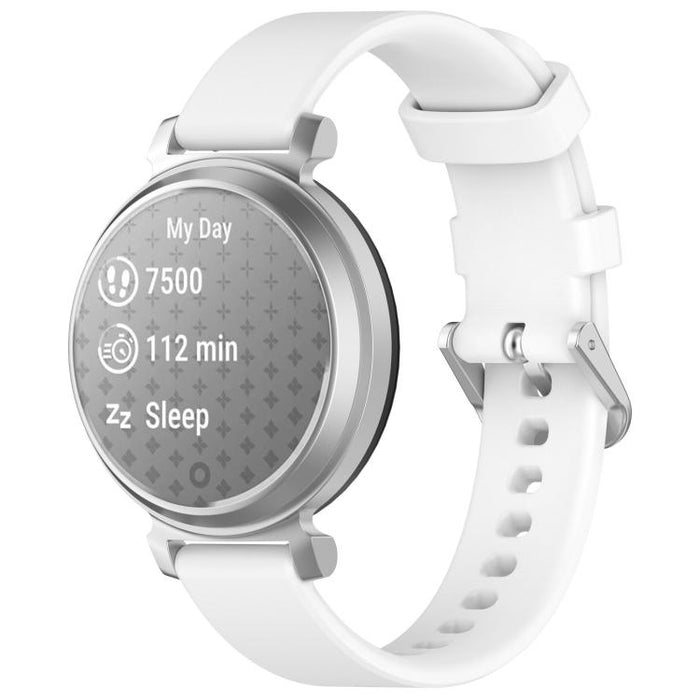 xDfind Quick Release Silver Buckle Silicone Watch Band Wristband, For Garmin Lily 2