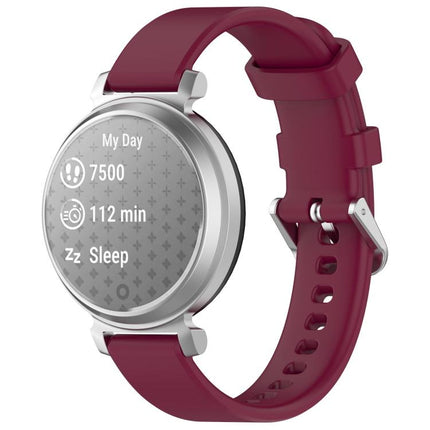 xDfind Quick Release Silver Buckle Silicone Watch Band Wristband, For Garmin Lily 2