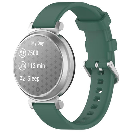 xDfind Quick Release Silver Buckle Silicone Watch Band Wristband, For Garmin Lily 2