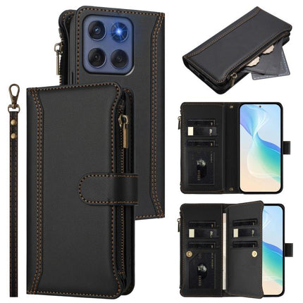 Magnetic Closure 9 Card Slots Zipper Leather Case with Hand Strap, For Motorola Edge 70 5G / X70 Air 5G, For Motorola Moto G06 4G, For Motorola Edge 60 Fusion Global, For Motorola Moto G Stylus 5G 2025 Global
