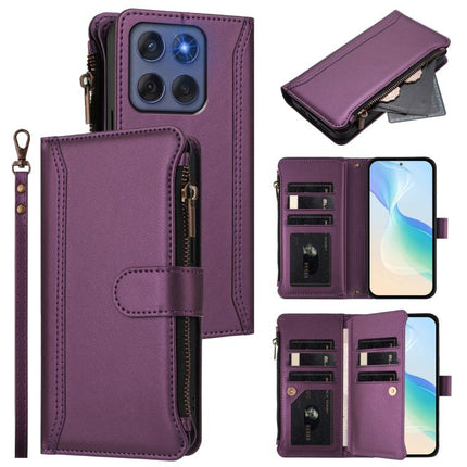 Magnetic Closure 9 Card Slots Zipper Leather Case with Hand Strap, For Motorola Edge 70 5G / X70 Air 5G, For Motorola Moto G06 4G, For Motorola Edge 60 Fusion Global, For Motorola Moto G Stylus 5G 2025 Global