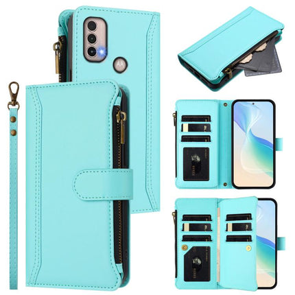 Magnetic Closure 9 Card Slots Zipper Leather Case with Hand Strap, For Motorola Moto G Stylus 2022 4G, For Motorola Moto E20 / E30 / E40, For Motorola Moto G31 4G Global, For Motorola Moto G Power 2022