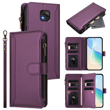 Magnetic Closure 9 Card Slots Zipper Leather Case with Hand Strap, For Motorola Moto G30 / G10 / G20, For Motorola Moto E7 Power, For Motorola Moto G Power 2021, For Motorola Moto G Play 2021