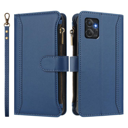 Magnetic Closure 9 Card Slots Zipper Leather Case with Hand Strap, For Motorola Moto G Power 2023 5G, For Motorola Moto G Stylus 5G 2023, For Motorola Moto X40 / Edge+ 2023, For Motorola Moto E13 2023 4G