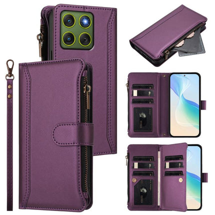 Magnetic Closure 9 Card Slots Zipper Leather Case with Hand Strap, For Motorola Edge 70 5G / X70 Air 5G, For Motorola Moto G06 4G, For Motorola Edge 60 Fusion Global, For Motorola Moto G Stylus 5G 2025 Global