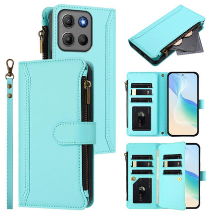 Magnetic Closure 9 Card Slots Zipper Leather Case with Hand Strap, For Motorola Moto G Max/G87/G77/G67 5G, For Motorola Moto X70 Air Pro 5G, For Motorola Moto G17 4G/G17 Power 4G, For Motorola Moto G67 Power 5G Global